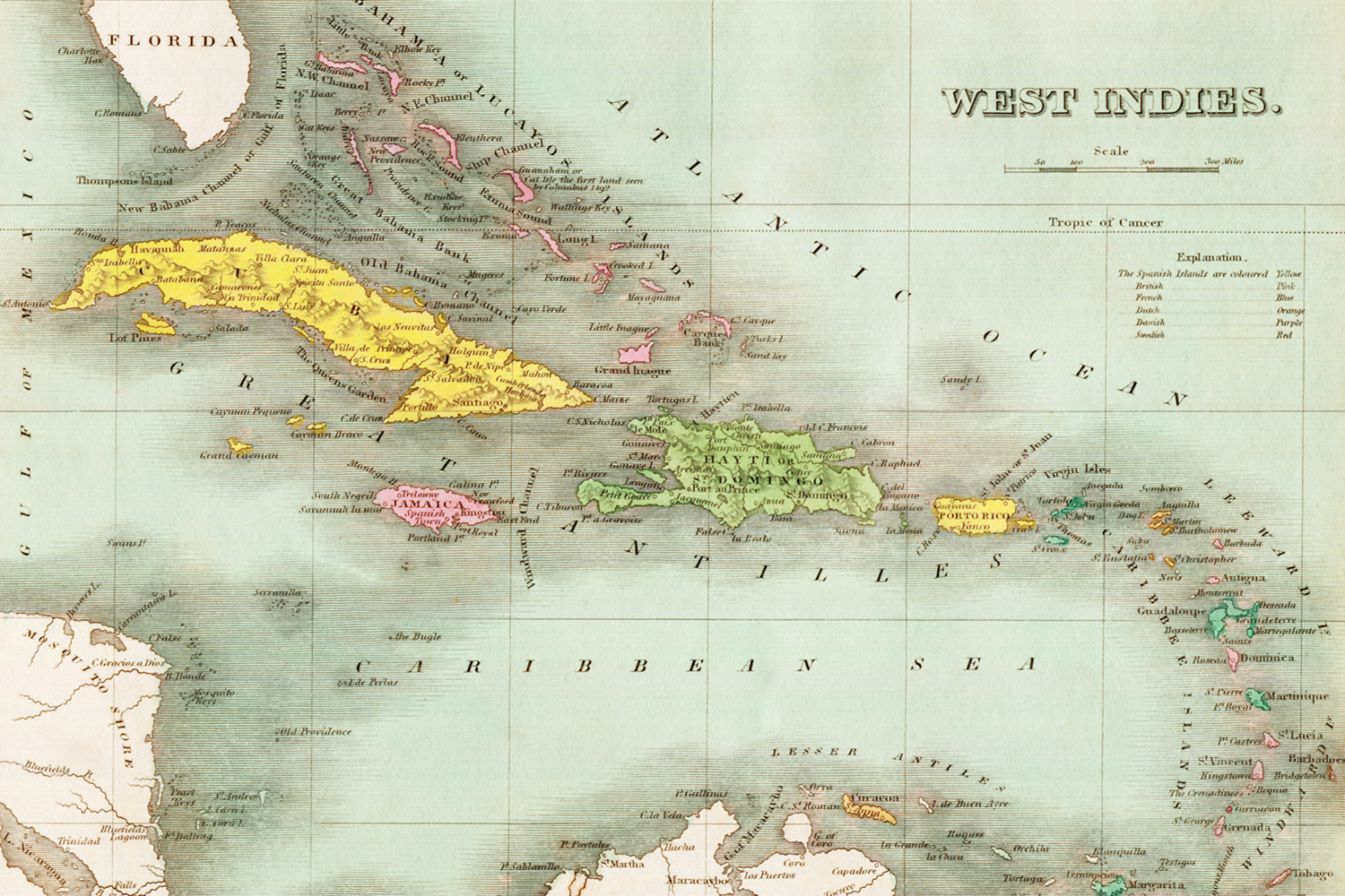 Map of West Indies